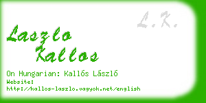 laszlo kallos business card
